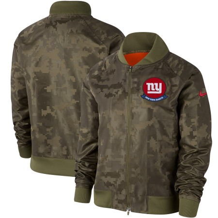 Women's New York Giants Nike Olive 2019 Salute to Service Full-Zip Bomber Jacket
