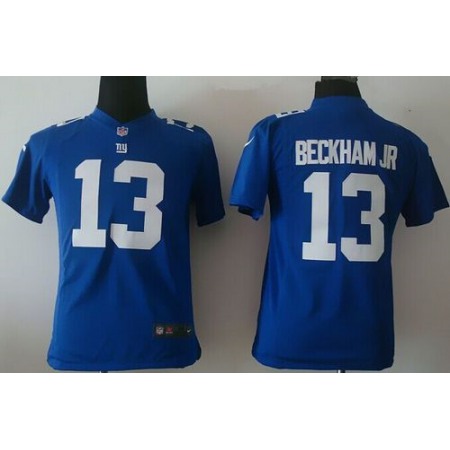 Nike Giants #13 Odell Beckham Jr Royal Blue Team Color Youth Stitched NFL Elite Jersey