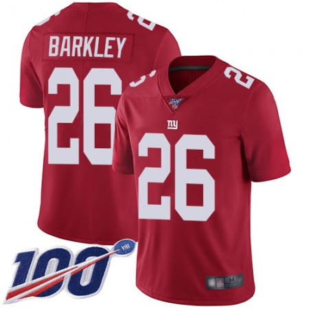 Nike Giants #26 Saquon Barkley Red Alternate Youth Stitched NFL 100th Season Vapor Limited Jersey