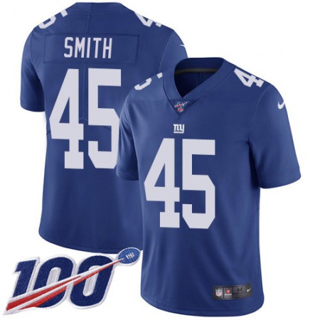 Nike Giants #45 Jaylon Smith Royal Blue Team Color Youth Stitched NFL 100th Season Vapor Untouchable Limited Jersey