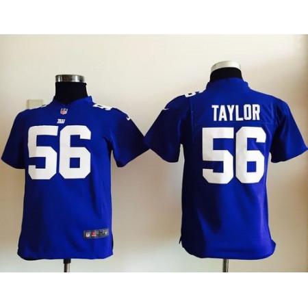 Nike Giants #56 Lawrence Taylor Royal Blue Team Color Youth Stitched NFL Elite Jersey
