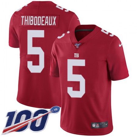 Nike Giants #5 Kayvon Thibodeaux Red Alternate Youth Stitched NFL 100th Season Vapor Limited Jersey