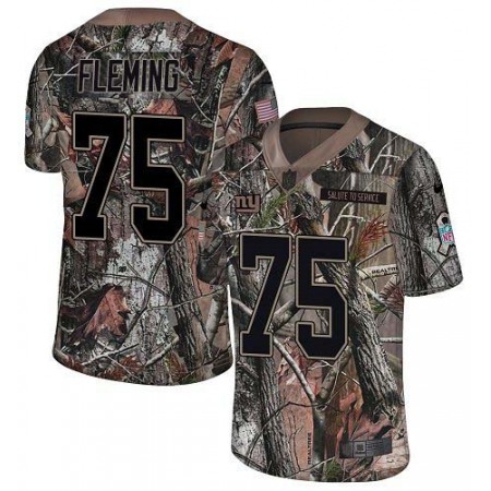 Nike Giants #75 Cameron Fleming Camo Youth Stitched NFL Limited Rush Realtree Jersey