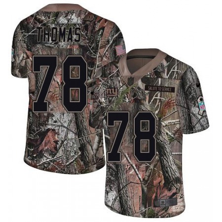 Nike Giants #78 Andrew Thomas Camo Youth Stitched NFL Limited Rush Realtree Jersey