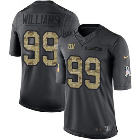 Nike Giants #99 Leonard Williams Black Youth Stitched NFL Limited 2016 Salute to Service Jersey
