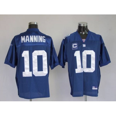 Giants #10 Eli Manning Blue Stitched Youth NFL Jersey