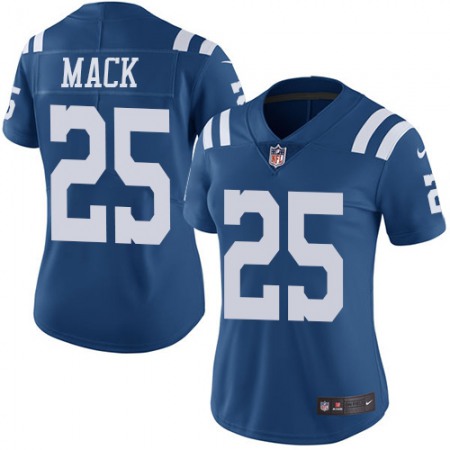 Nike Colts #25 Marlon Mack Royal Blue Women's Stitched NFL Limited Rush Jersey