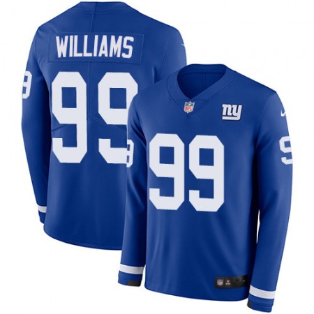 Nike Giants #99 Leonard Williams Royal Blue Team Color Youth Stitched NFL Limited Therma Long Sleeve Jersey