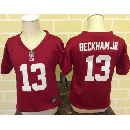 Toddler Nike Giants #13 Odell Beckham Jr Red Alternate Stitched NFL Elite Jersey