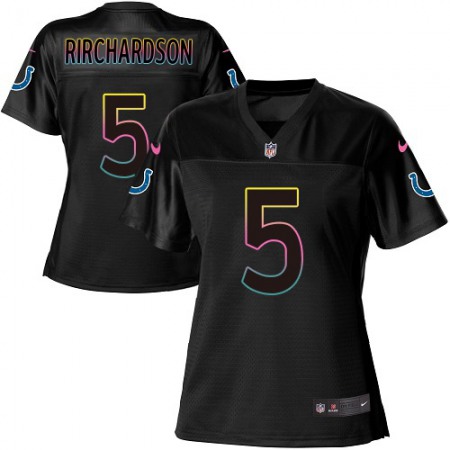 Nike Colts #5 Anthony Richardson Black Women's NFL Fashion Game Jersey