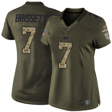 Nike Colts #7 Jacoby Brissett Green Women's Stitched NFL Limited 2015 Salute to Service Jersey