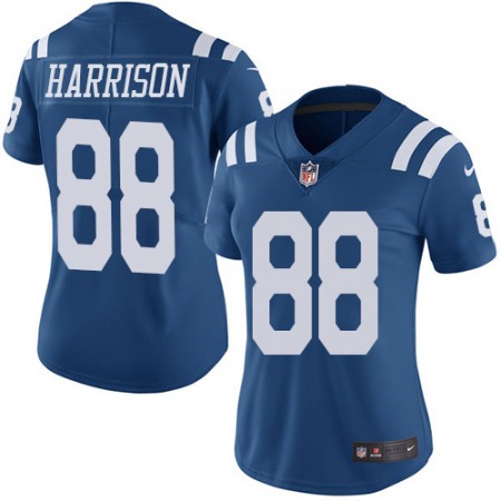 Nike Colts #88 Marvin Harrison Royal Blue Women's Stitched NFL Limited Rush Jersey