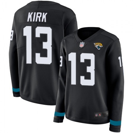 Nike Jaguars #13 Christian Kirk Black Team Color Women's Stitched NFL Limited Therma Long Sleeve Jersey