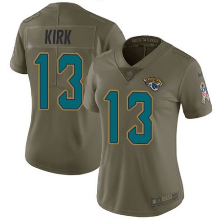 Nike Jaguars #13 Christian Kirk Olive Women's Stitched NFL Limited 2017 Salute To Service Jersey