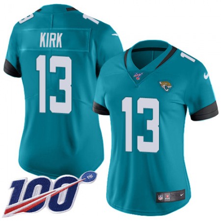 Nike Jaguars #13 Christian Kirk Teal Green Alternate Women's Stitched NFL 100th Season Vapor Untouchable Limited Jersey