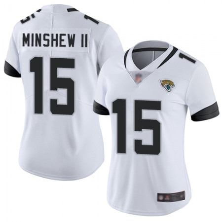 Nike Jaguars #15 Gardner Minshew II White Women's Stitched NFL Vapor Untouchable Limited Jersey