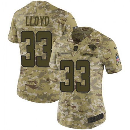Nike Jaguars #33 Devin Lloyd Camo Women's Stitched NFL Limited 2018 Salute To Service Jersey