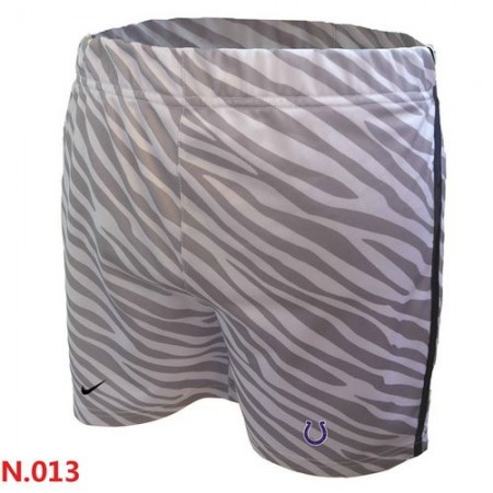 Women's Nike NFL Indianapolis Colts Embroidered Team Logo Zebra Stripes Shorts