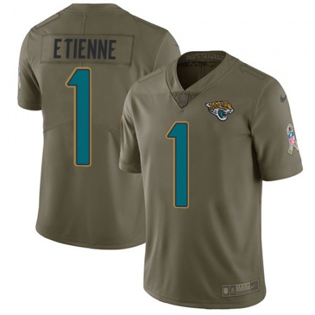 Nike Jaguars #1 Travis Etienne Olive Youth Stitched NFL Limited 2017 Salute To Service Jersey