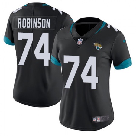 Nike Jaguars #74 Cam Robinson Black Team Color Women's Stitched NFL Vapor Untouchable Limited Jersey