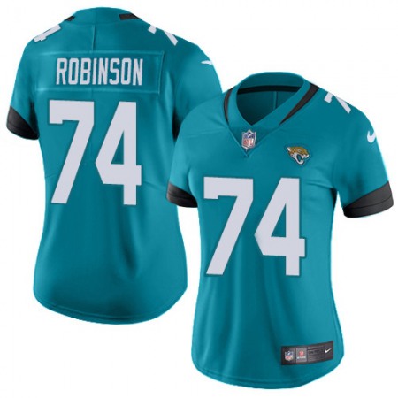Nike Jaguars #74 Cam Robinson Teal Green Alternate Women's Stitched NFL Vapor Untouchable Limited Jersey