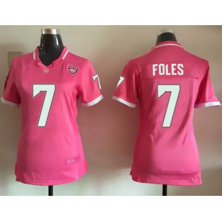 Nike Jaguars #7 Nick Foles Pink Women's Stitched NFL Elite Bubble Gum Jersey