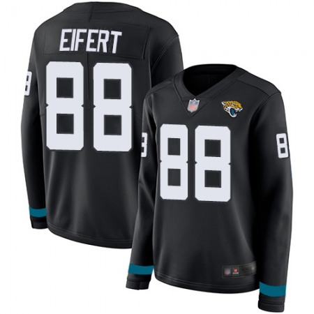 Nike Jaguars #88 Tyler Eifert Black Team Color Women's Stitched NFL Limited Therma Long Sleeve Jersey
