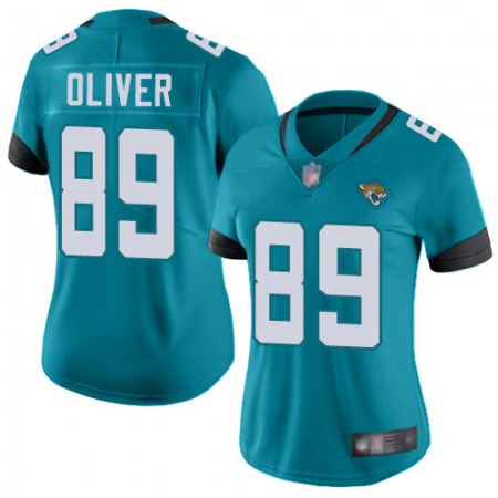 Nike Jaguars #89 Josh Oliver Teal Green Alternate Women's Stitched NFL Vapor Untouchable Limited Jersey