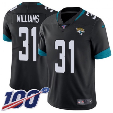 Nike Jaguars #31 Darious Williams Black Team Color Youth Stitched NFL 100th Season Vapor Limited Jersey
