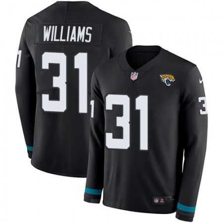 Nike Jaguars #31 Darious Williams Black Team Color Youth Stitched NFL Limited Therma Long Sleeve Jersey