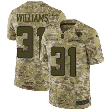 Nike Jaguars #31 Darious Williams Camo Youth Stitched NFL Limited 2018 Salute To Service Jersey