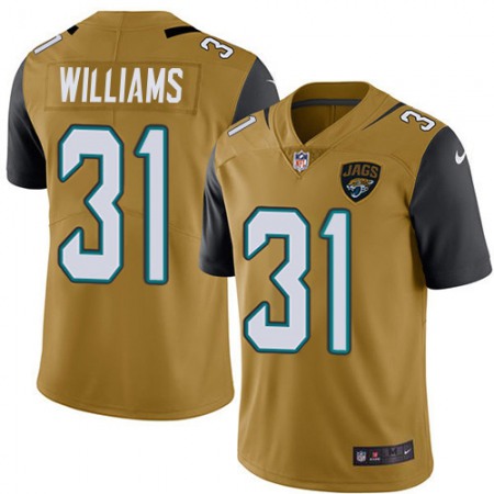 Nike Jaguars #31 Darious Williams Gold Youth Stitched NFL Limited Rush Jersey