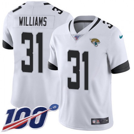 Nike Jaguars #31 Darious Williams White Youth Stitched NFL 100th Season Vapor Limited Jersey