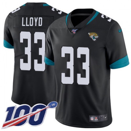 Nike Jaguars #33 Devin Lloyd Black Team Color Youth Stitched NFL 100th Season Vapor Limited Jersey