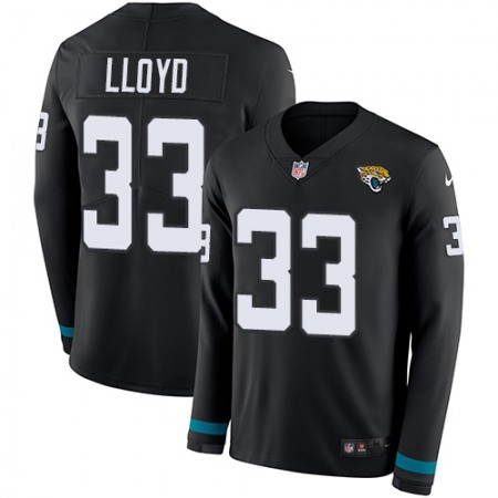 Nike Jaguars #33 Devin Lloyd Black Team Color Youth Stitched NFL Limited Therma Long Sleeve Jersey