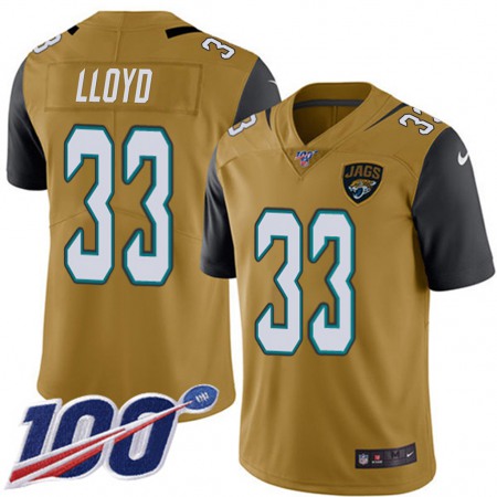 Nike Jaguars #33 Devin Lloyd Gold Youth Stitched NFL Limited Rush 100th Season Jersey