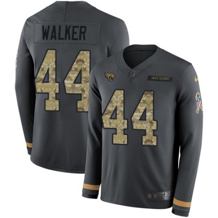 Nike Jaguars #44 Travon Walker Anthracite Salute to Service Youth Stitched NFL Limited Therma Long Sleeve Jersey