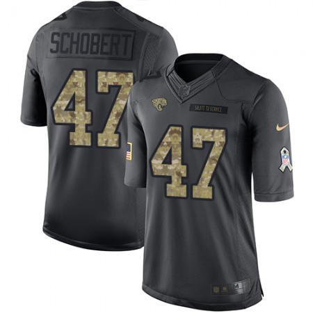Nike Jaguars #47 Joe Schobert Black Youth Stitched NFL Limited 2016 Salute to Service Jersey
