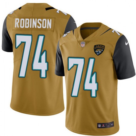 Nike Jaguars #74 Cam Robinson Gold Youth Stitched NFL Limited Rush Jersey