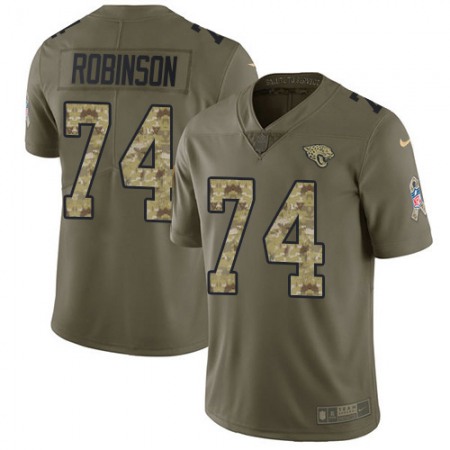 Nike Jaguars #74 Cam Robinson Olive/Camo Youth Stitched NFL Limited 2017 Salute To Service Jersey