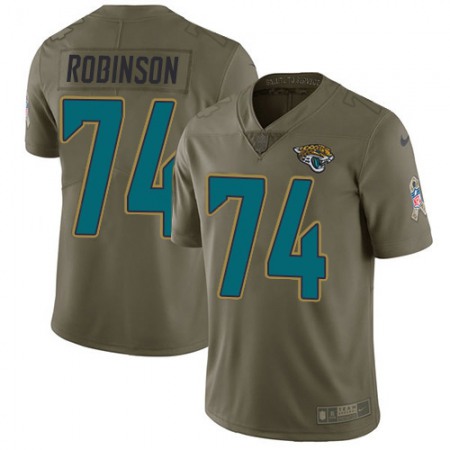 Nike Jaguars #74 Cam Robinson Olive Youth Stitched NFL Limited 2017 Salute to Service Jersey