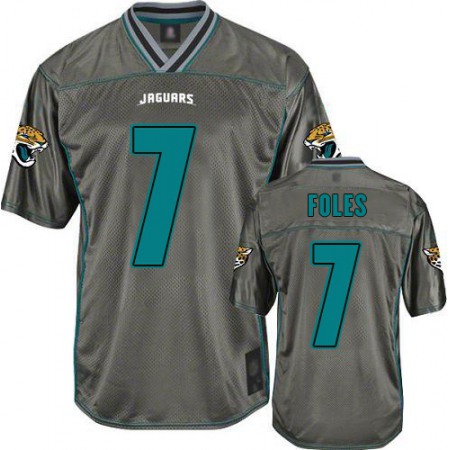 Nike Jaguars #7 Nick Foles Grey Youth Stitched NFL Elite Vapor Jersey