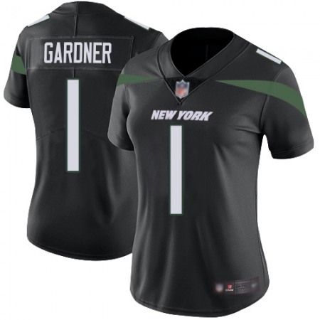 Nike Jets #1 Ahmad Sauce Gardner Black Alternate Women's Stitched NFL Vapor Untouchable Limited Jersey