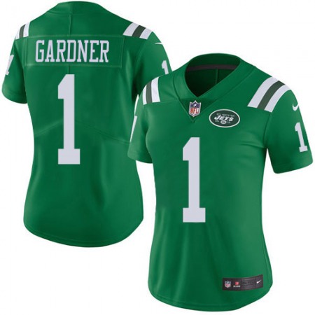 Nike Jets #1 Ahmad Sauce Gardner Green Women's Stitched NFL Limited Rush Jersey