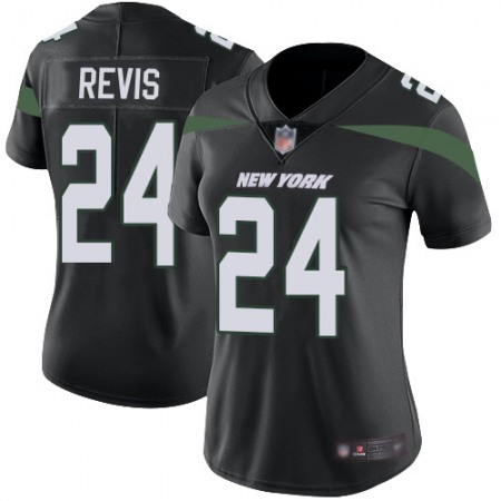 Nike Jets #24 Darrelle Revis Black Alternate Women's Stitched NFL Vapor Untouchable Limited Jersey