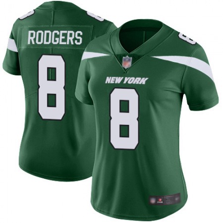 Nike Jets #8 Aaron Rodgers Green Team Color Women's Stitched NFL Vapor Untouchable Limited Jersey