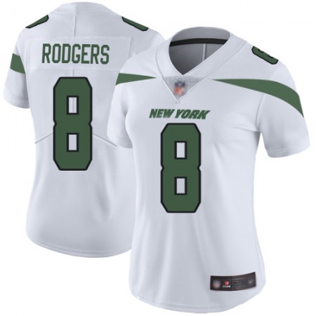 Nike Jets #8 Aaron Rodgers White Women's Stitched NFL Vapor Untouchable Limited Jersey