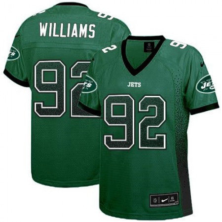 Nike Jets #92 Leonard Williams Green Team Color Women's Stitched NFL Elite Drift Fashion Jersey
