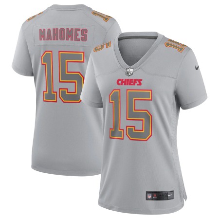 Kansas City Chiefs #15 Patrick Mahomes Nike Women's Gray Atmosphere Fashion Game Jersey