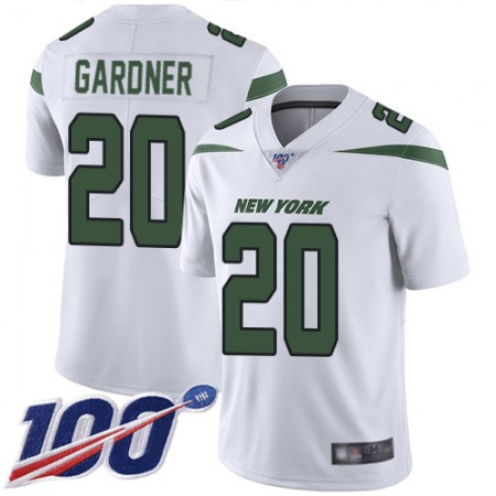 Nike Jets #20 Ahmad Sauce Gardner White Youth Stitched NFL 100th Season Vapor Limited Jersey